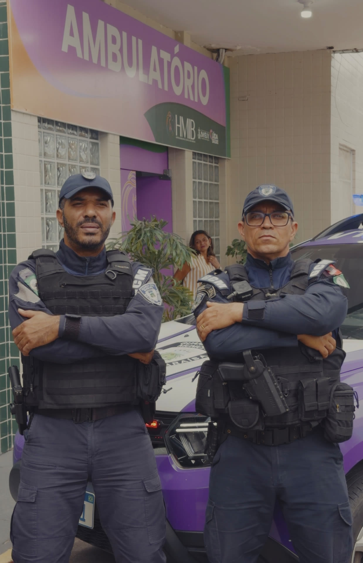 Guardas civis municipais da equipe da Ronda Maria da Penha