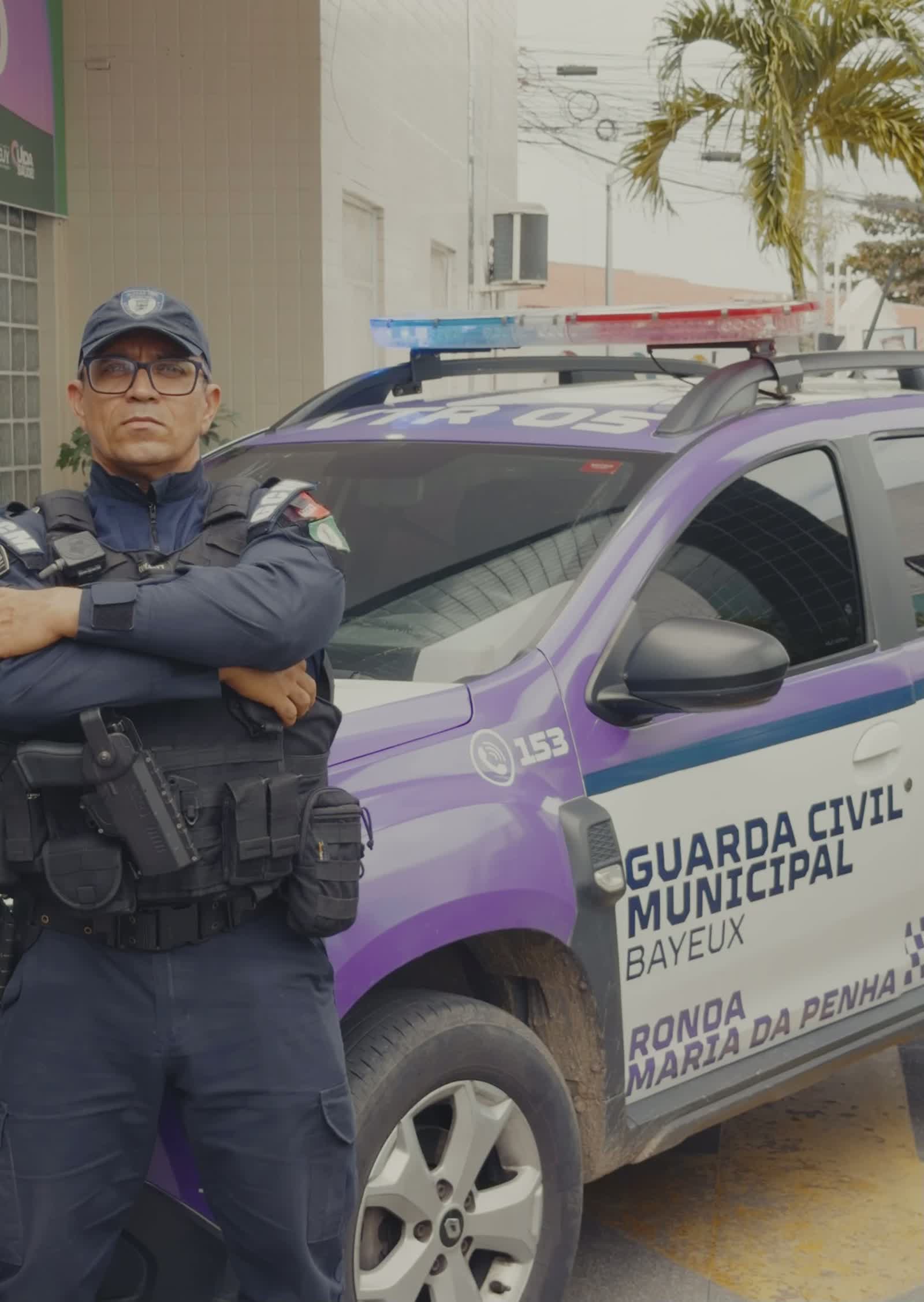 Viatura da Ronda Maria da Penha, da Guarda Civil Municipal de Bayeux